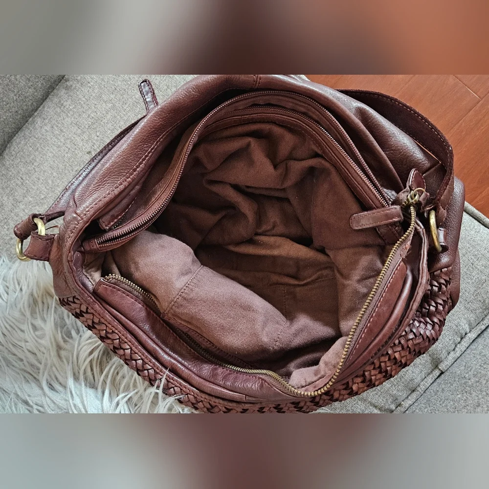 Fiori Di Firenze Italian leather bag Burgandy